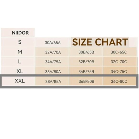 Niidor women's Seamless Bra, XXL Nude - Picture 5 of 5